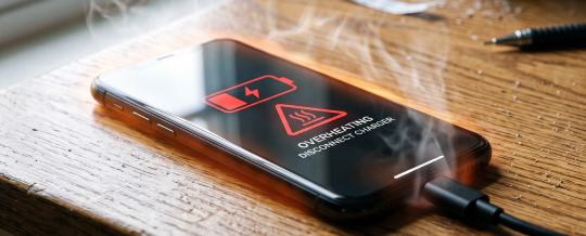 Phone overheating warning while charging