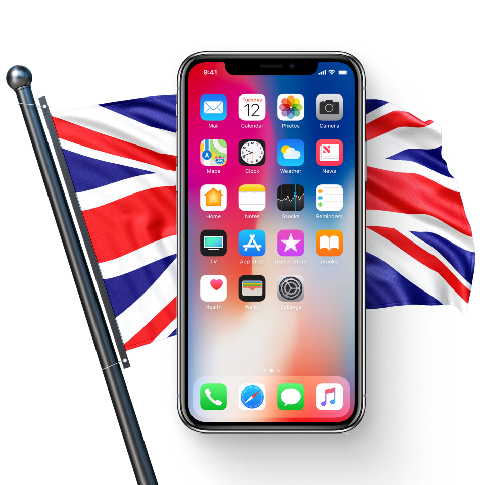 Phone repairs across the UK with Union Jack flag